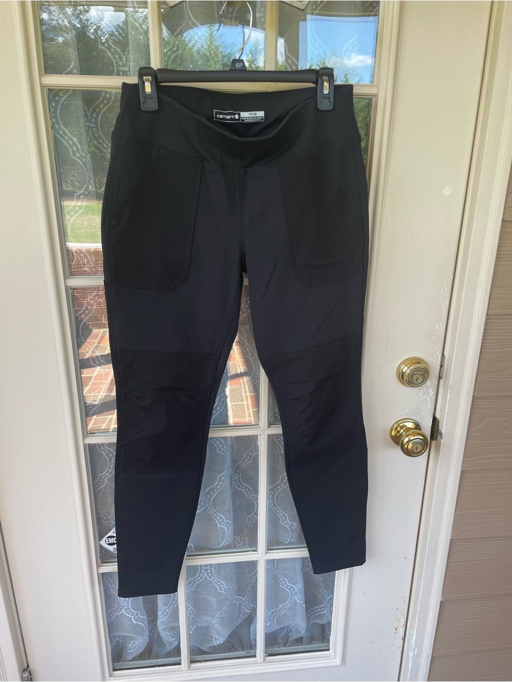 Carhartt Force Women’s M Black Utility Leggings Workwear Pockets EUC